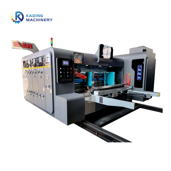 Máquina troqueladora ranuradora de impresión en color con alimentación de papel completamente automática 3